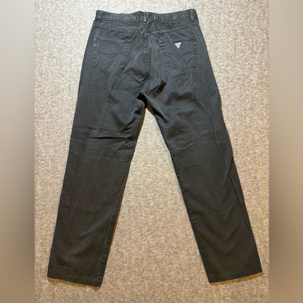 Guess USA Vtg 90s jeans pants womens tag 34 (33x31) black straight button fly